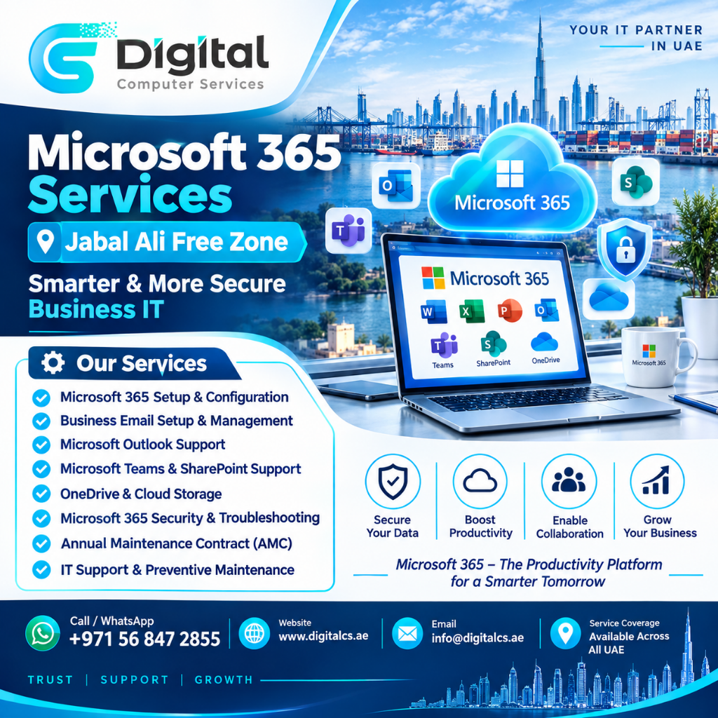 Microsoft 365 Services Jabal Ali Free Zone