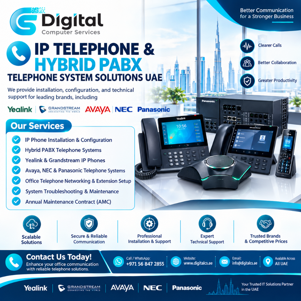 IP Telephone & Hybrid PABX Telephone System Solutions UAE